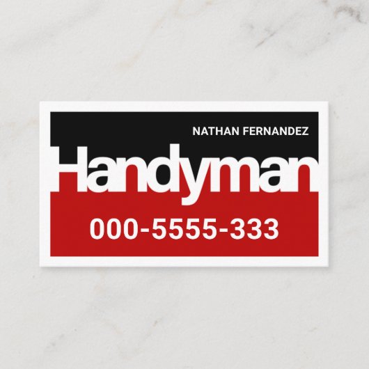 Handyman Signage Frame Builder  Visitenkarte (Vorderseite)