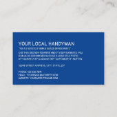 Handyman-Silhouette Visitenkarte (Rückseite)