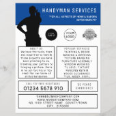 Handyman Silhouette Werbung Flyer (Vorne)