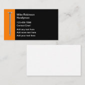 Handyman Simple Business Cards Visitenkarte (Vorne/Hinten)