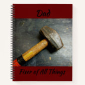 Handyman Sledgehammer Fixer aller Dinge Notizblock (Vorderseite)