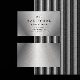Handyman Stainless Steel Monogram Visitenkarte