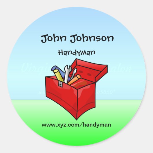 Handyman Sticker Template (Vorderseite)