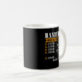 Handyman Stunden Rate Funny Handyman Geschenke Kaffeetasse (VorderseiteRechts)