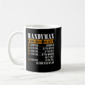 Handyman Stunden Rate Funny Handyman Geschenke Kaffeetasse (Links)