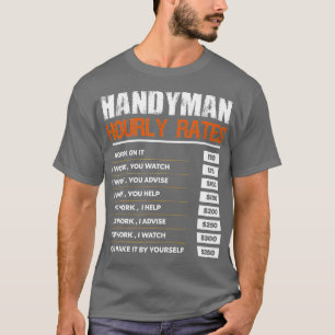 Handyman Stundenzettel Funny Handyman Labour Rat T-Shirt