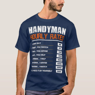 Handyman Stundenzettel Funny Handyman Labour Rat T-Shirt
