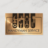 Handyman Tabs auf Cooper Bronze Layer Visitenkarte (Vorderseite)