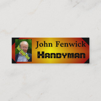 Handyman Template Small Business Yard Work Fab Mini Visitenkarte