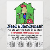 Handyman. Tischler. Erbauer. Marketing Flyer (Vorne)
