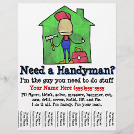 Handyman. Tischler. Erbauer. Marketing Flyer