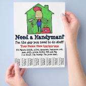 Handyman. Tischler. Erbauer. Marketing Flyer (Hand)