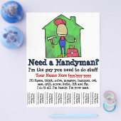 Handyman. Tischler. Erbauer. Marketing Flyer (Einzeln)