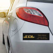 Handyman Tischlerbau schwarzer Goldname Autoaufkleber