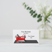 Handyman Tool Box Business Card Visitenkarte (Stehend Vorderseite)
