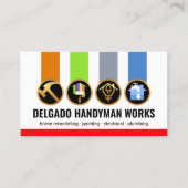 Handyman Tool-Gebäude-Medaillen Visitenkarte (Vorderseite)