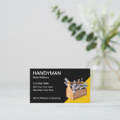 Handyman Toolbox Business Cards Visitenkarte (Stehend Vorderseite)