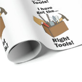 Handyman Toolbox I Have Got Right Tools  Geschenkpapier (Rolleneckpunkt)