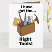 Handyman Toolbox I Have Got Right Tools  Karte (Gelbe Blume)