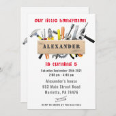 Handyman Tools and Gadgets Birthday Party Einladung (Vorne/Hinten)