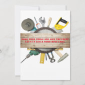 Handyman Tools and Gadgets Birthday Party Einladung (Rückseite)