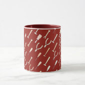 Handyman-Tools auf Bordeaux Tasse (Zentrum)