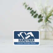Handyman Tools Blue Layers Visitenkarte (Stehend Vorderseite)