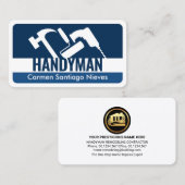 Handyman Tools Blue Layers Visitenkarte (Vorne/Hinten)