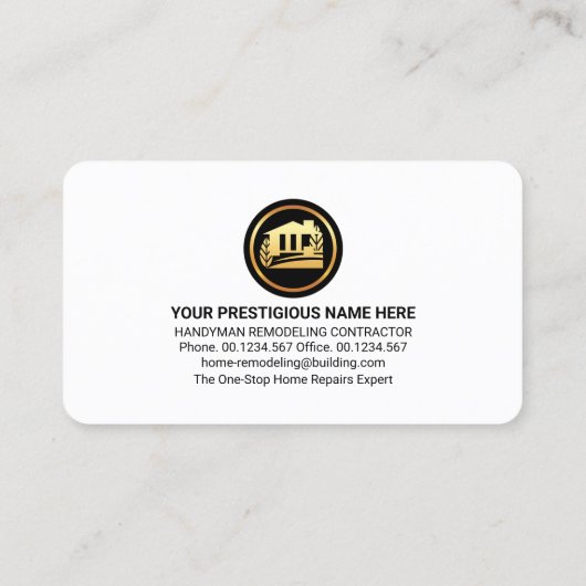 Handyman Tools Brown Layers Remodeling Visitenkarte (Rückseite)
