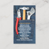 Handyman Tools Business Card Visitenkarte (Rückseite)