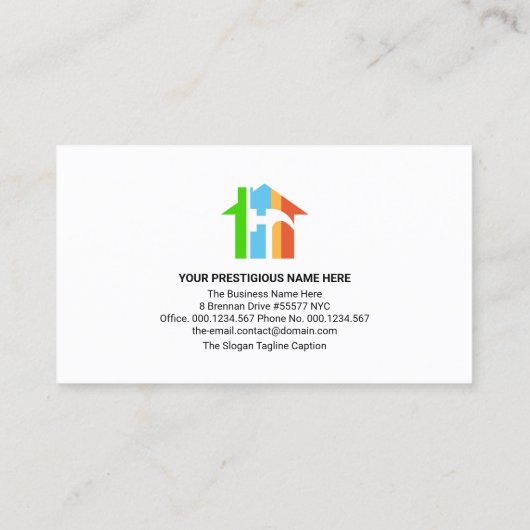 Handyman Tools Column Layers Construction Builder Visitenkarte (Rückseite)