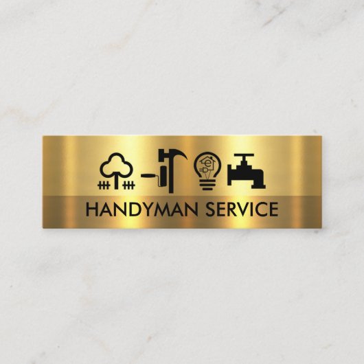 Handyman-Tools für atemberaubende Gold Layers Mini Visitenkarte (Vorderseite)