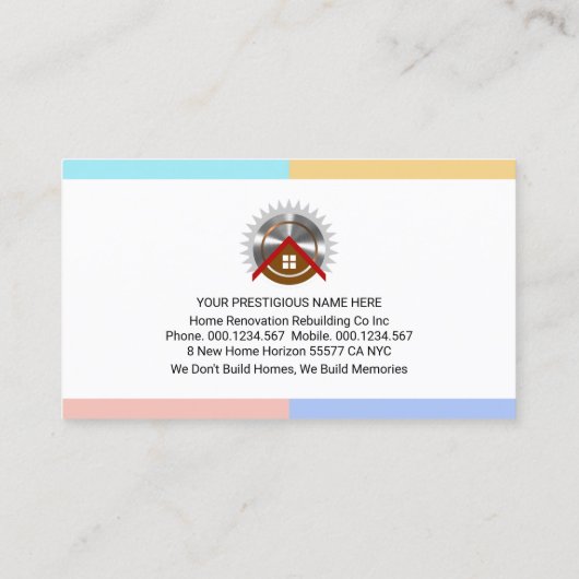 Handyman-Tools für Pinselstriche Visitenkarte (Rückseite)