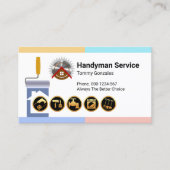 Handyman-Tools für Pinselstriche Visitenkarte (Vorderseite)