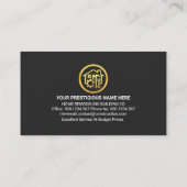 Handyman Tools Gold Black Layers Visitenkarte (Rückseite)