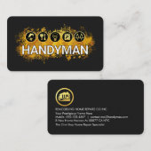 Handyman Tools Gold Paint Splatter Visitenkarte (Vorne/Hinten)
