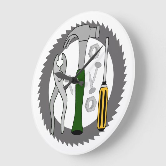Handyman Tools Große Wanduhr (Winkel)