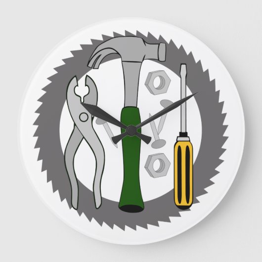 Handyman Tools Große Wanduhr (Vorderseite)