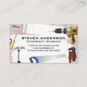 Handyman Tools | Grunge Textur Wall Visitenkarte (Vorderseite)