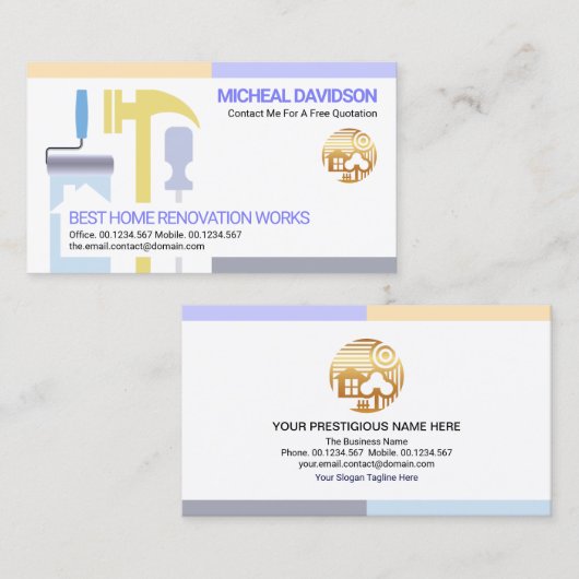 Handyman Tools Handyman Construction Visitenkarte (Vorne/Hinten)