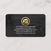 Handyman Tools In Gold Building Frame Visitenkarte (Rückseite)