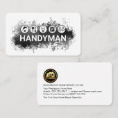 Handyman Tools In Paint Splatter Visitenkarte (Vorne/Hinten)