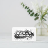 Handyman Tools In Paint Splatter Visitenkarte (Stehend Vorderseite)