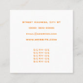 Handyman-Tools inspiriert Quadratische Visitenkarte (Rückseite)