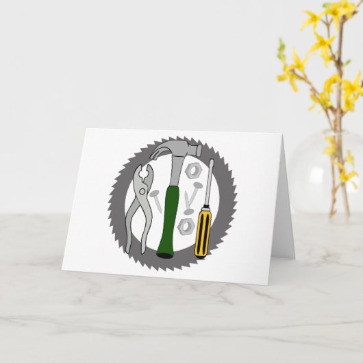 Handyman Tools Karte (Gelbe Blume)