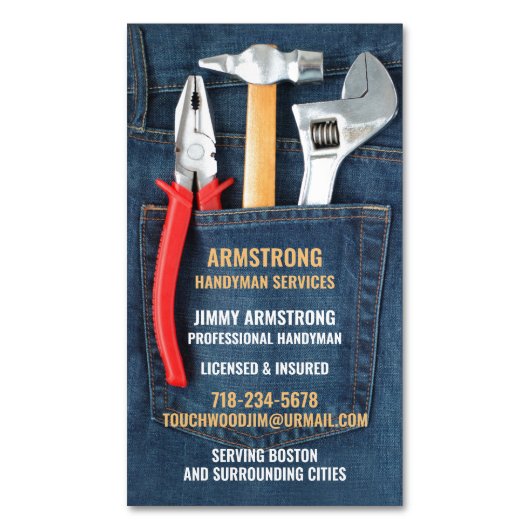 Handyman Tools Magnetische Visitenkarte (Vorderseite Vertikal)