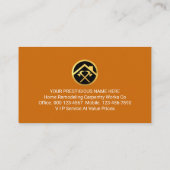 Handyman Tools On Brown Border Visitenkarte (Rückseite)