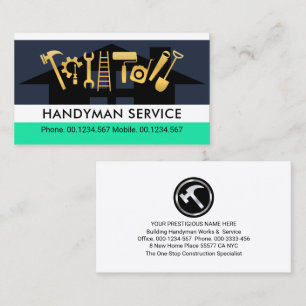 Handyman Tools on Gebäude Doftop Visitenkarte