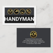 Handyman Tools On White Border Visitenkarte (Vorne/Hinten)