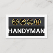Handyman Tools On White Border Visitenkarte (Vorderseite)